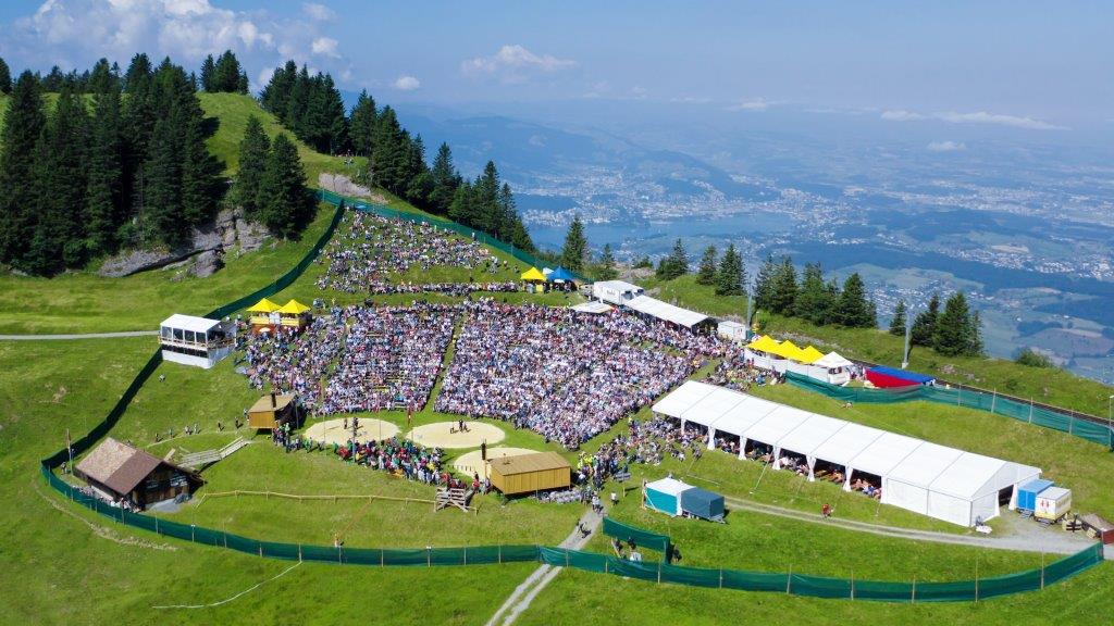 Luftaufnahme Rigi Schwing- und Älplerfest